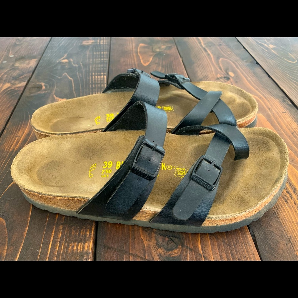 Mayari Black Birkenstocks size 39